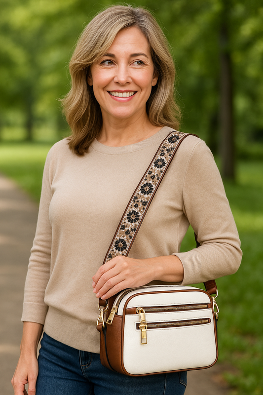 María | Bolso de hombro de piel elegante