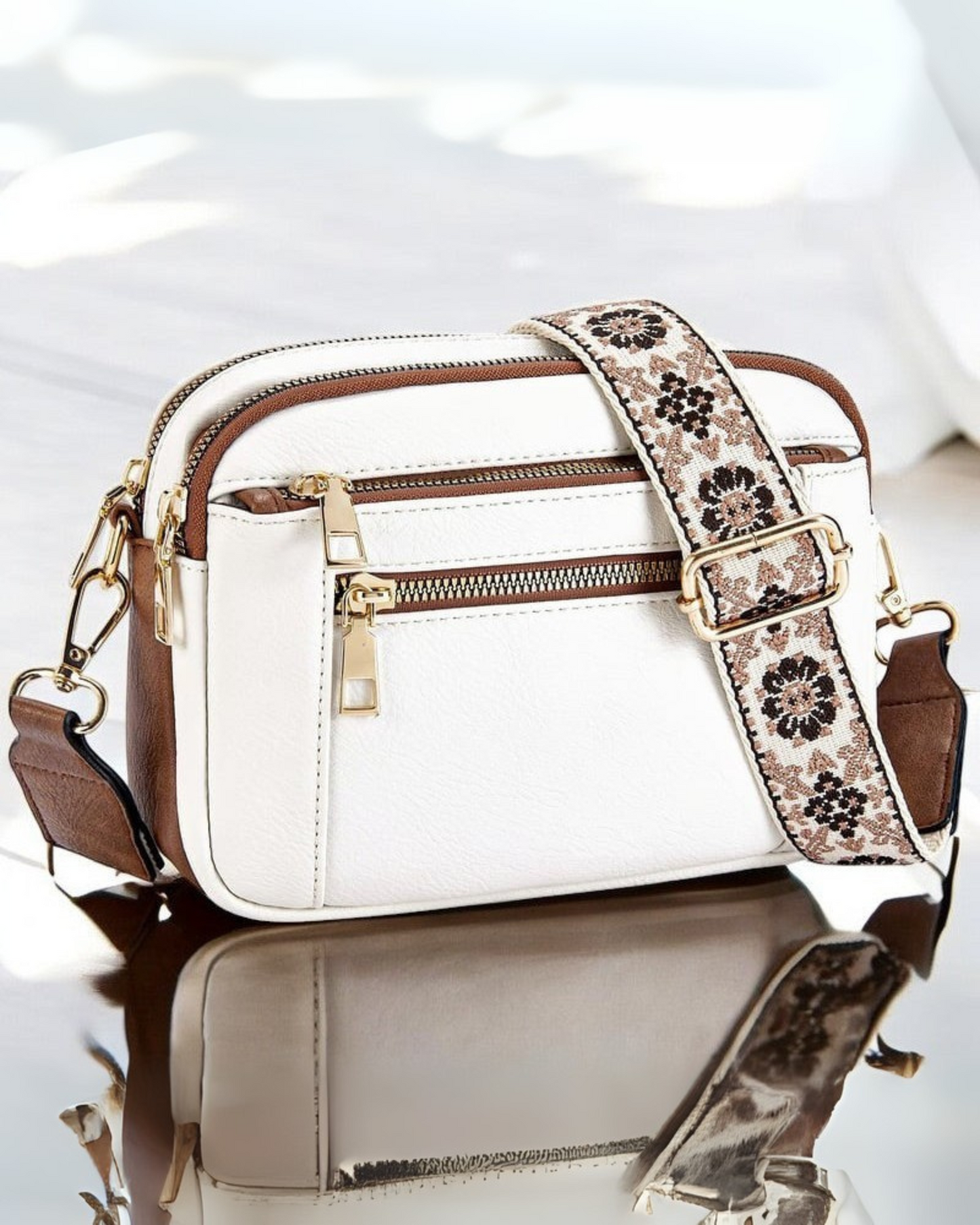 María | Bolso de hombro de piel elegante